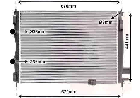 Охолодження радіатор двигуна NISSAN QASHQAI, Van Wezel (13002287)