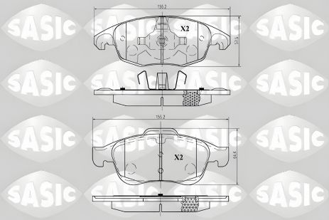 Комплект колодок гальмівних, дискове гальмо PEUGEOT PARTNER, DS DS, Sasic (6210009) Комплект колодок гальмівних, дискове гальмо PEUGEOT PARTNER, DS DS, Sasic (6210009)