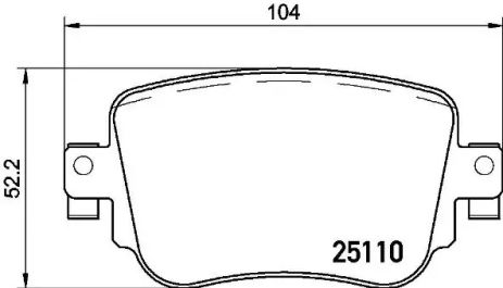 Комплект гальмівних колодок, дискове гальмо SKODA OCTAVIA, SEAT LEON, BREMBO (P85135)