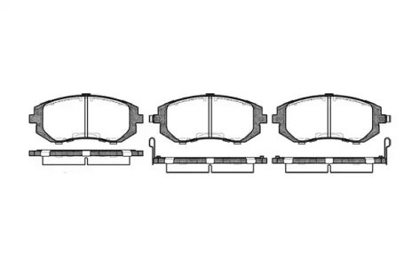 Комплект гальмівних колодок SUBARU LEGACY, SUBARU OUTBACK, SUBARU FORESTER, WOKING (P851302)