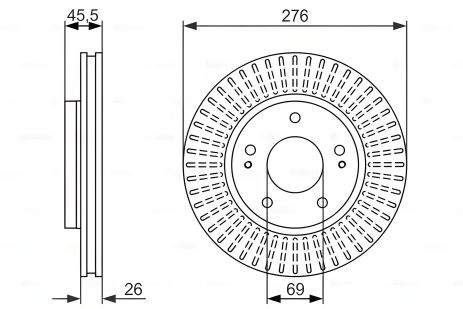 Диск тормозной DODGE STRATUS, CHRYSLER SEBRING, BOSCH (0986479604) Диск тормозной DODGE STRATUS, CHRYSLER SEBRING, BOSCH (0986479604)