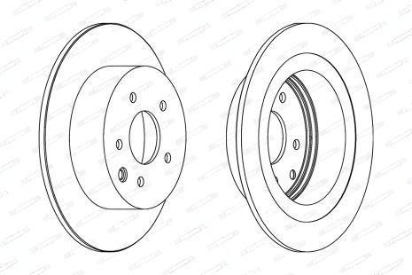 Гальмівний диск NISSAN PULSAR, FERODO (DDF1590C)