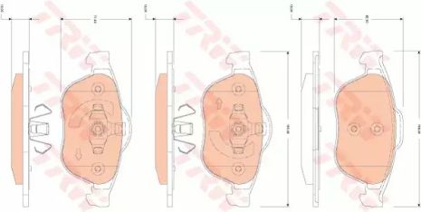 Комплект тормозных колодок, дисковый тормоз RENAULT GRAND SCÉNIC, TRW (GDB1823)