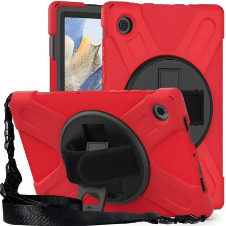 Чохол Rugged 3 Layers броньований протиударний з захистом Samsung Galaxy Tab A8 10.5 SM X200 X205 Червоний