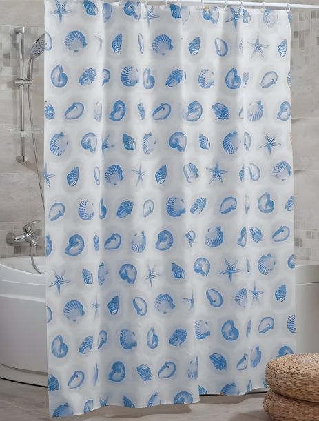 Штора блакитна Miranda STAR FISH для ванної
