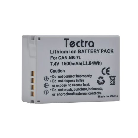 Батарея Tectra 1600 mAh для Canon NB-7L (PowerShot G10 G11 G12 SX30 IS)