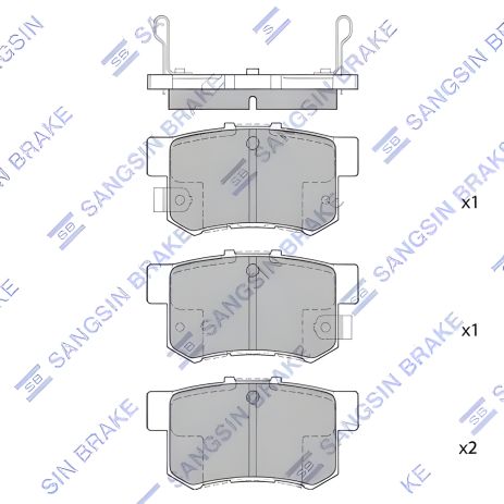 Комплект тормозных колодок, дисковый тормоз BYD F6, SUZUKI KIZASHI, SANGSIN (SP1368)