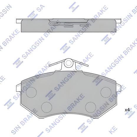 Комплект тормозных колодок для дискового тормоза CHERY TIGGO и VW GOLF, SANGSIN (SP1043) Комплект тормозных колодок для дискового тормоза CHERY TIGGO и VW GOLF, SANGSIN (SP1043)
