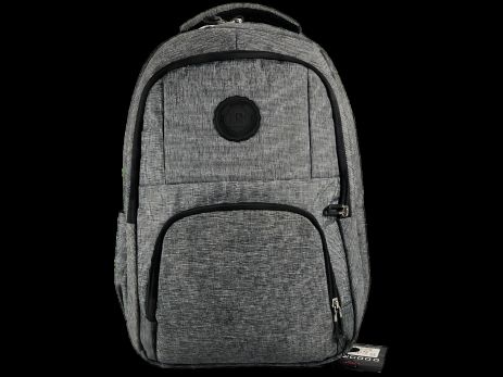 Сірий міський рюкзак 20 л, жорстка спинка, 3 відділа, бокові кишені Сірий міський рюкзак 20 л, жорстка спинка, 3 відділа, бокові кишені