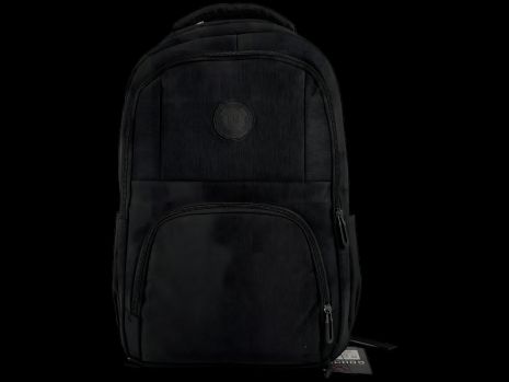 Міський рюкзак 20 л, чорний, жорстка спинка, 3 відділа, бокові кишені стильний