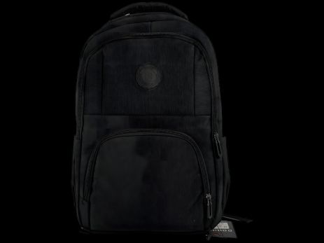 Міський рюкзак 20 л, чорний, жорстка спинка, 3 відділа, бокові кишені стильний