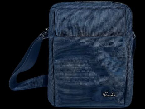 Сумка через плече на два відділення, 3 л, синього кольору, застібка на блискавці