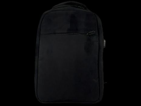Черный городской рюкзак 20 л с двумя основными отделениями и боковыми карманами