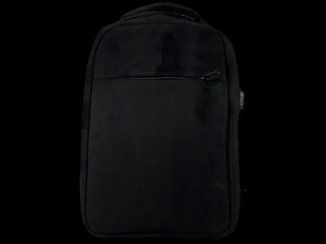 Черный городской рюкзак 20 л с двумя основными отделениями и боковыми карманами