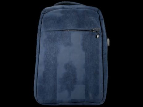 Городской рюкзак 20 л, синий, с 2 основными отделениями и боковыми карманами
