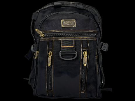 Чорний брезентовий рюкзак, 15 л, практичний та міцний