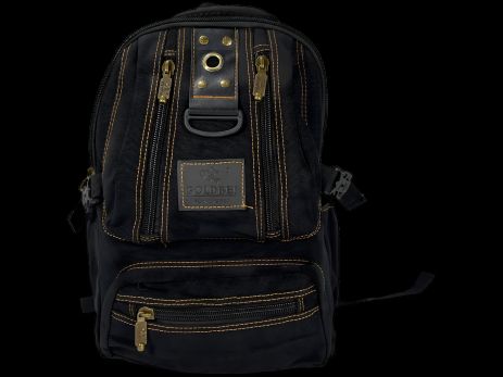 Рюкзак из брезента, 15 л, прочный, износостойкий, водоотталкивающий, черный цвет