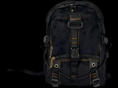 Рюкзак брезентовый, 20 л, черный, практичный и крепкий