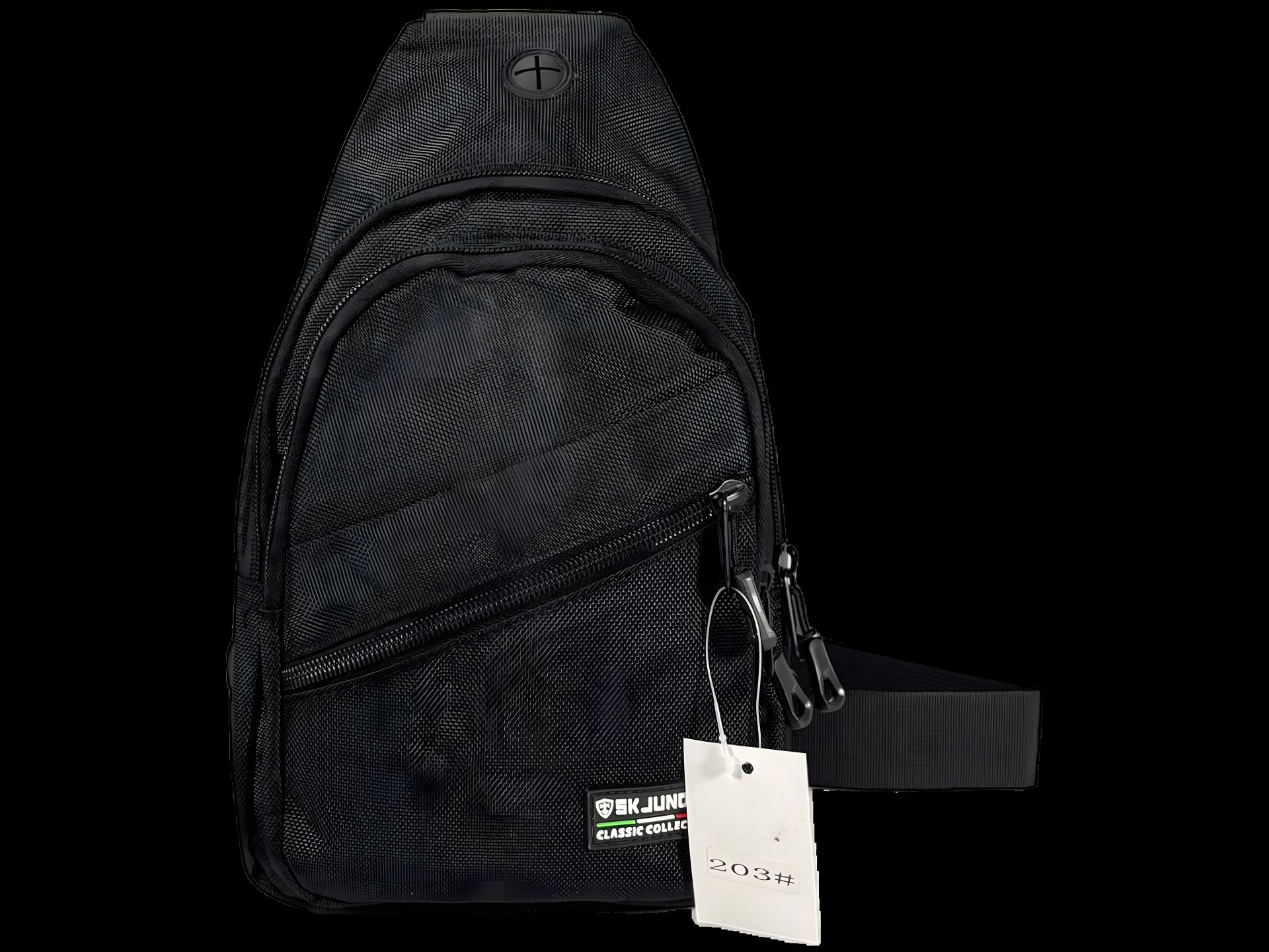 Сумка-слінг спортивна чорна 4 л, на чотири відділення Сумка-слінг спортивна чорна 4 л, на чотири відділення