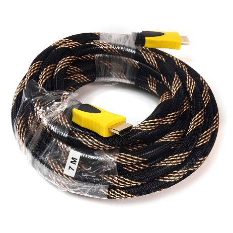 Відео кабель PowerPlant HDMI - HDMI, 7м, позолочені конектори, 1.3V, Nylon, якісний