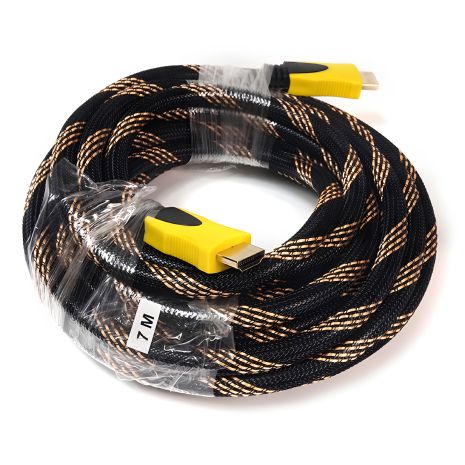 Відео кабель PowerPlant HDMI - HDMI, 7м, позолочені конектори, 1.3V, Nylon Відео кабель PowerPlant HDMI - HDMI, 7м, позолочені конектори, 1.3V, Nylon