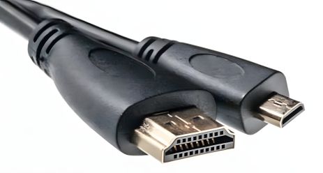 HDMI - micro HDMI відео кабель PowerPlant, 2м, позолочені конектори, 1.3V