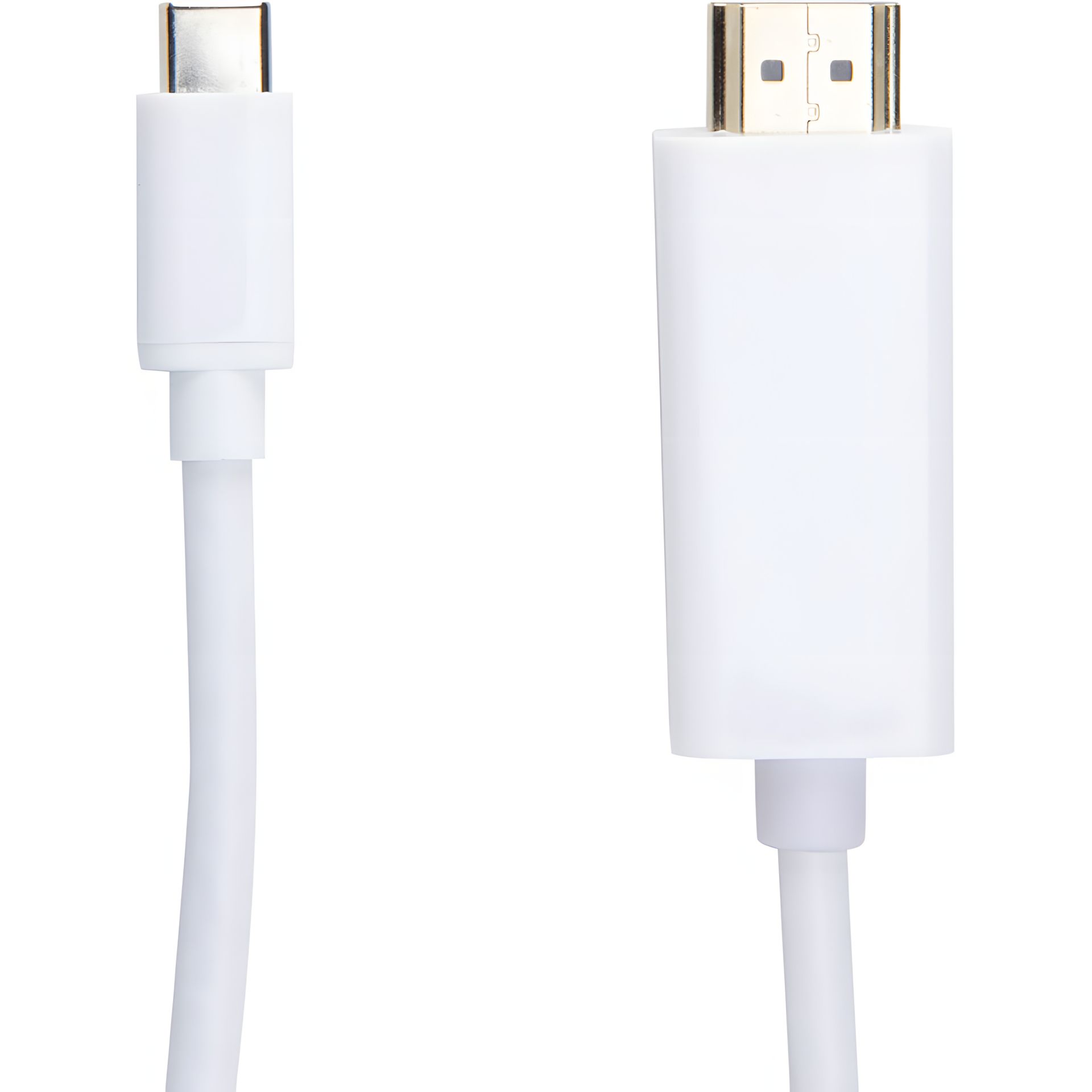 Відео кабель PowerPlant HDMI male - USB Type-C, 1.8м White, відеокабель Відео кабель PowerPlant HDMI male - USB Type-C, 1.8м White, відеокабель
