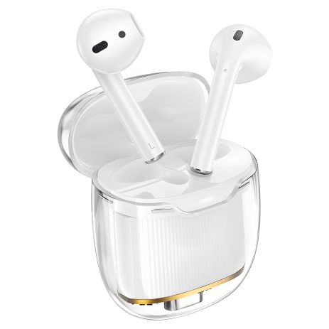 Белые TWS-наушники вкладыши Hoco EW52 Bluetooth