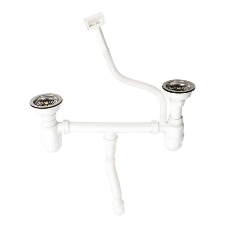 Подвійний сифон Platinum J002 білий Подвійний сифон Platinum J002 білий