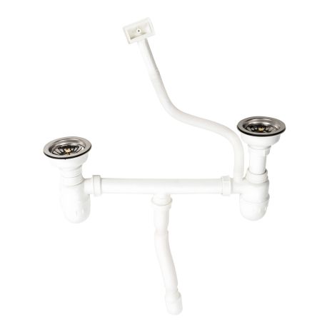 Подвійний сифон Platinum J002 білий Подвійний сифон Platinum J002 білий