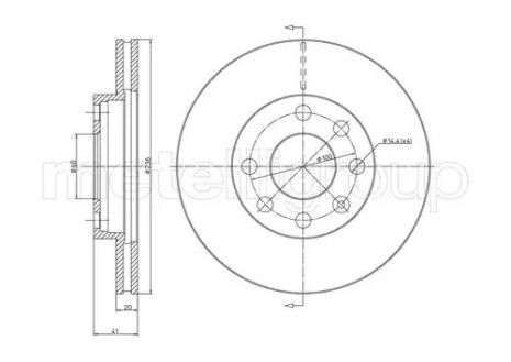 Диск тормозной BEDFORD ASTRAMAX, CHEVROLET AVEO, CIFAM (800096)