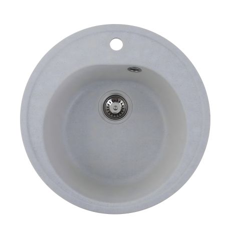 Кухонна мийка з граніту VALESO LUNA 510 матова біла в крапку Кухонна мийка з граніту VALESO LUNA 510 матова біла в крапку