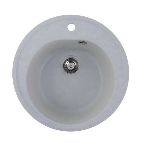 Кухонна мийка з граніту VALESO LUNA 510 матова біла в крапку