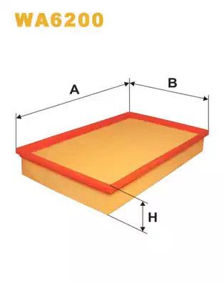 Фильтр воздушный FIAT CROMA, LANCIA THEMA, WIX FILTERS (WA6200)