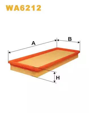Фільтр повітряний VOLVO 164, PEUGEOT 309, WIX FILTERS (WA6212)