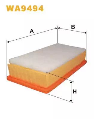 Фільтр повітряний CITROËN C5, PEUGEOT 407, WIX FILTERS (WA9494)