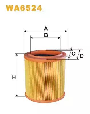 Фільтр повітряний PEUGEOT PARTNER, CITROËN XSARA, WIX FILTERS (WA6524)