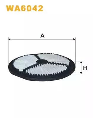 Фільтр повітряний DAEWOO TICO, WIX FILTERS (WA6042)