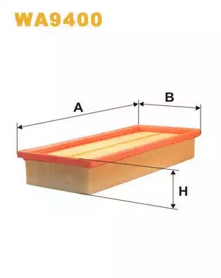 Фільтр повітряний ZASTAVA 10, LANCIA YPSILON, FIAT PANDA, WIX FILTERS (WA9400)
