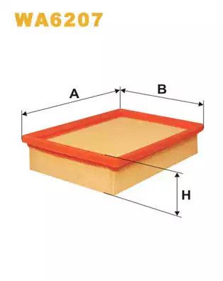 Фільтр повітряний FORD FIESTA, WIX FILTERS (WA6207)