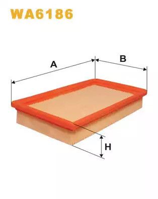 Фільтр повітряний FIAT SEICENTO, WIX FILTERS (WA6186)