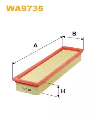 Фильтр воздушный CITROËN C3, PEUGEOT 207, WIX FILTERS (WA9735)