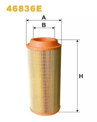 Фильтр воздушный NISSAN NAVARA, MITSUBISHI L, WIX FILTERS (46836E)