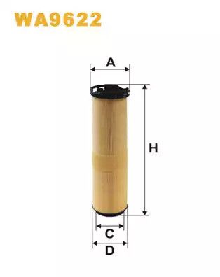 Фільтр повітряний MERCEDES-BENZ E-CLASS, WIX FILTERS (WA9622)