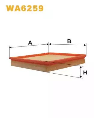 Фильтр воздушный BMW Z3, WIX FILTERS (WA6259)