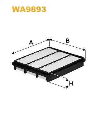 Фільтр повітряний CHERY EASTAR, CHEVROLET EPICA, DAEWOO EVANDA, WIX FILTERS (WA9893)