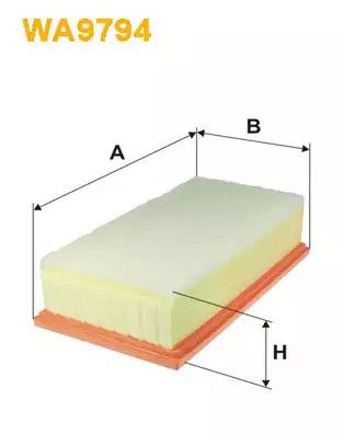 Фільтр повітряний CITROËN C4, OPEL GRANDLAND, WIXFILTRON (WA9794)