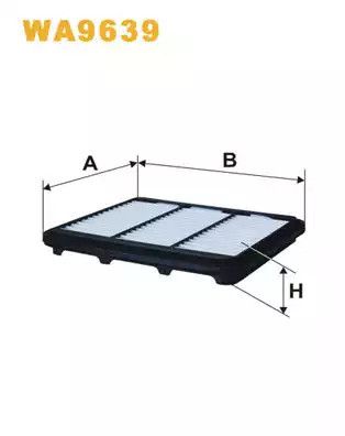 Фільтр повітряний UZ-DAEWOO MATIZ, CHEVROLET SPARK, WIX FILTERS (WA9639)