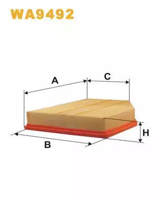 Фильтр воздушный BMW 6, WIX FILTERS (WA9492)