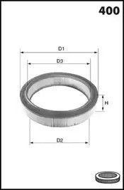 Фильтр воздушный TRIUMPH 1500, FORD FIESTA, MECAFILTER (EL3250)